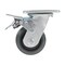 Vestil Rubber Swivel Caster 5 In. Diameter x 2 In. Width 661 Lb. Capacity Dark Gray/Gold CST-KSM-5X2MR-S - alternate 5